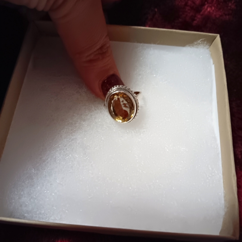 Citrine 925 ring